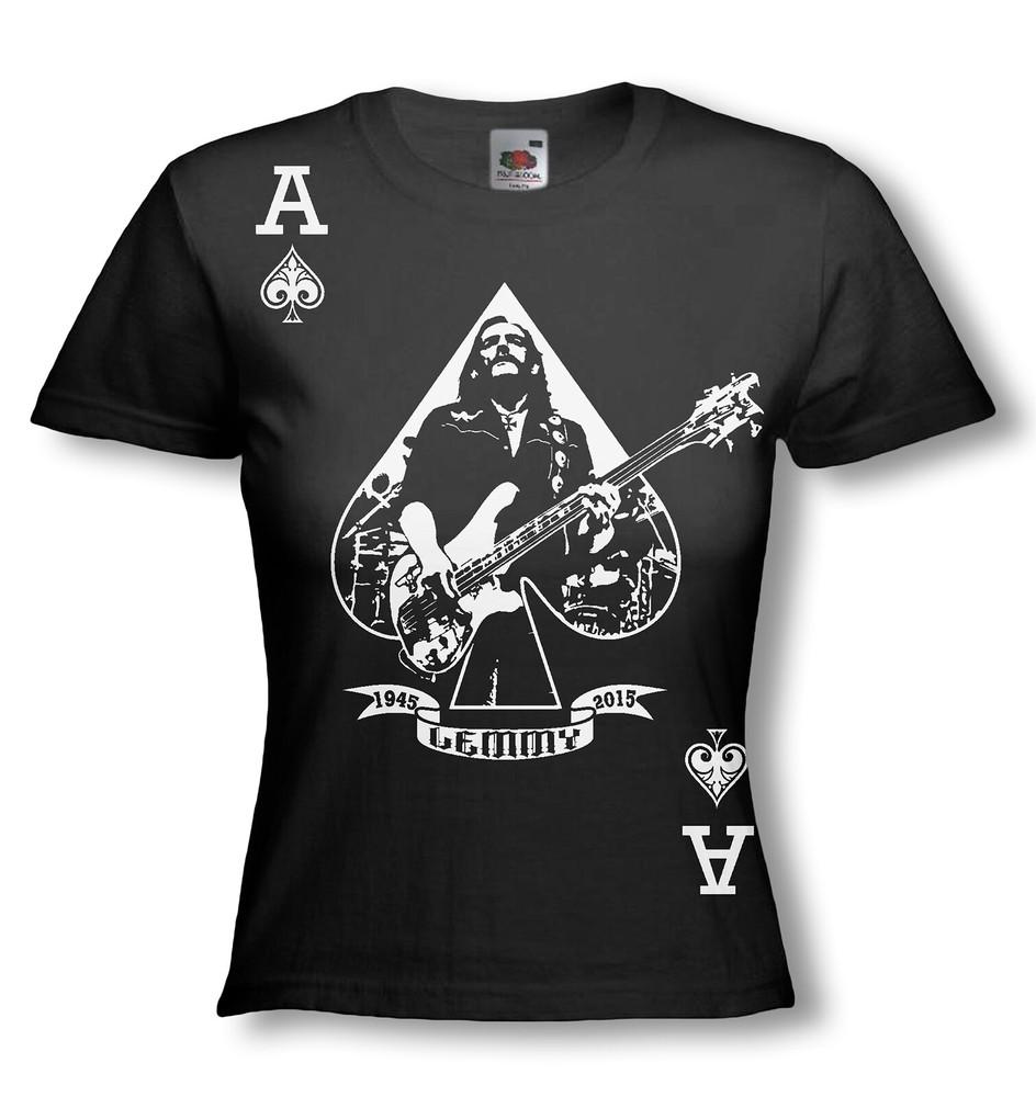 

LEMMY T-SHIRT - Ace of Spades - MOTORHEAD Tribute - NEW Ladies Tees / ALL SIZES 4XL