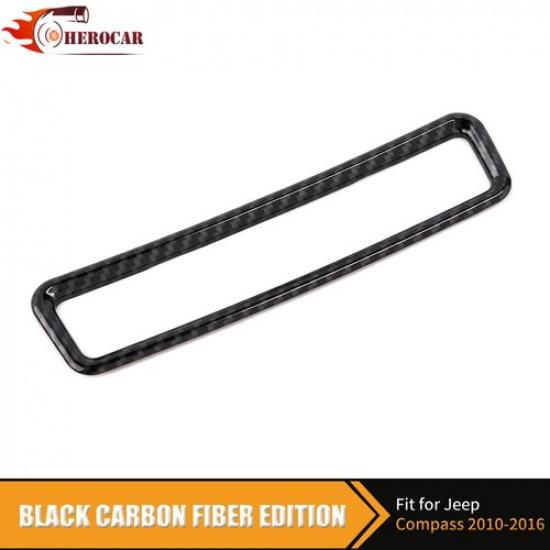 Carbon Fiber Inner Center Gear Shift Storage Box Trim for Jeep Compass 2010-2016