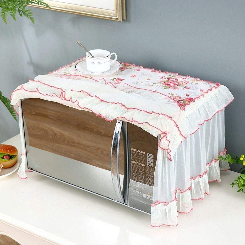 Romantic Lace Protector Cover Home Decor Square Home Cover Cloth Microwave Cover Flounce