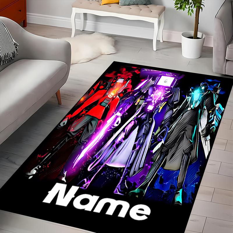 Custom Personalization Skibidi Toilet Area Rug - Perfect For Kitchen, Bathroom,Laundry Room Decor Large Size Available,Gift All Seasons