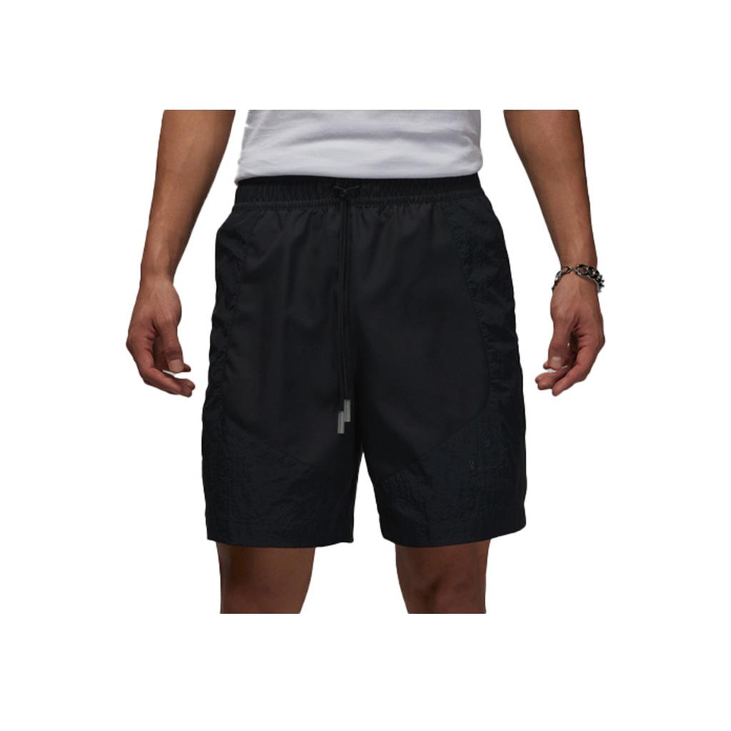 Jordan Solid Drawstring Straight-Leg Shorts Men Bottoms Black DX9642-010