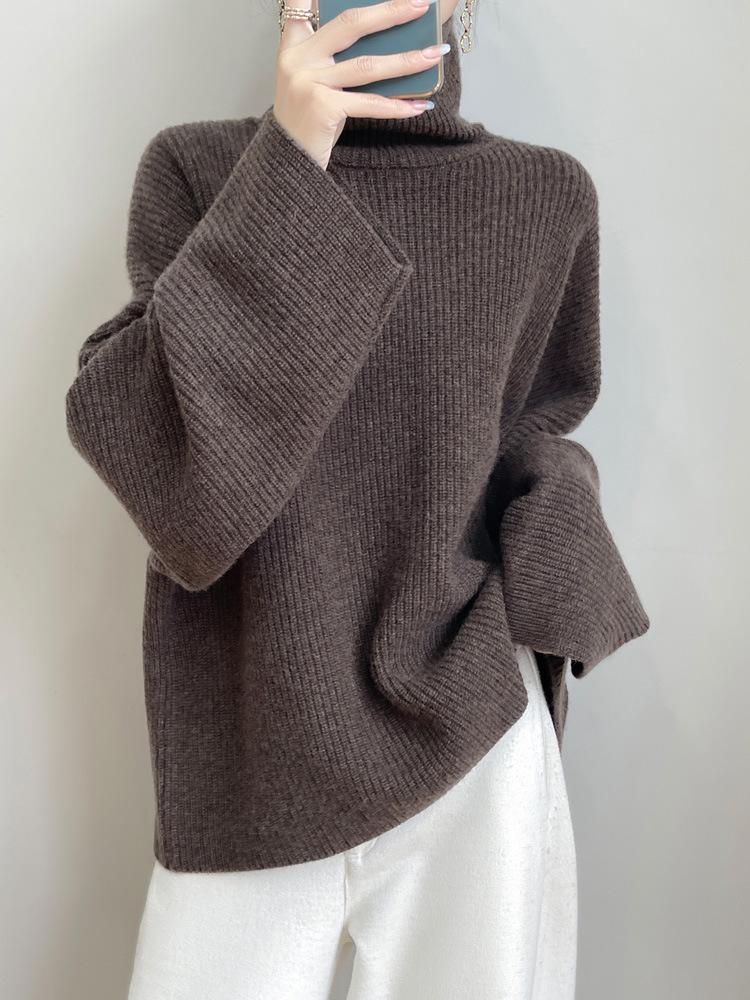 Autumn/Winter High Neck Loose Wool Sweater for Women, 2026 Style