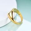 European & American 12MM Engraved Sun Stainless Steel 18K Gold Women's Ring - Fashionable, Hot-Selling, Cross-Border Design.