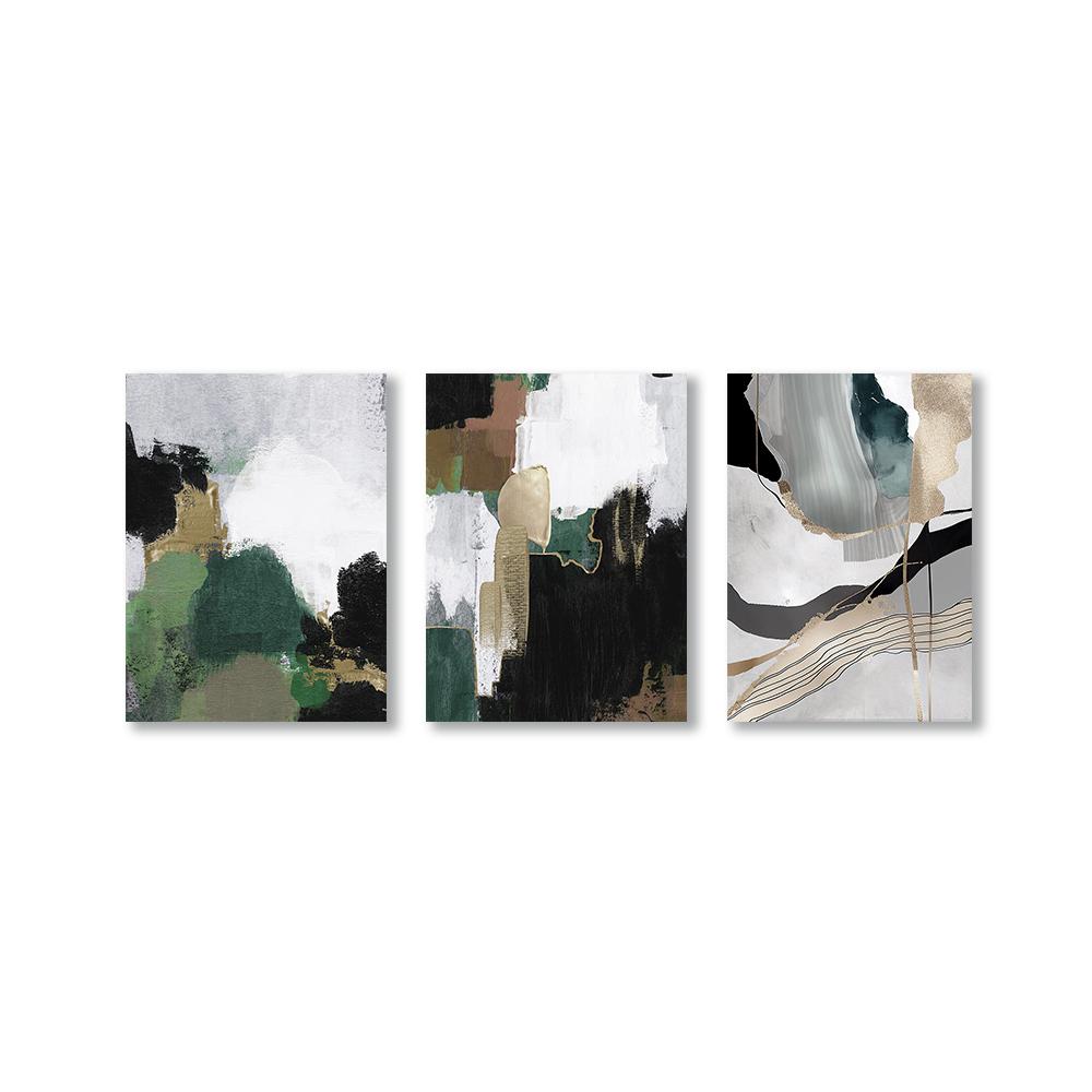 3pcs Abstract Art Poster Wall Art Canvas Print Painting Home Decoration Abstract Color Blocks Painting Living Room Bedroom Decor