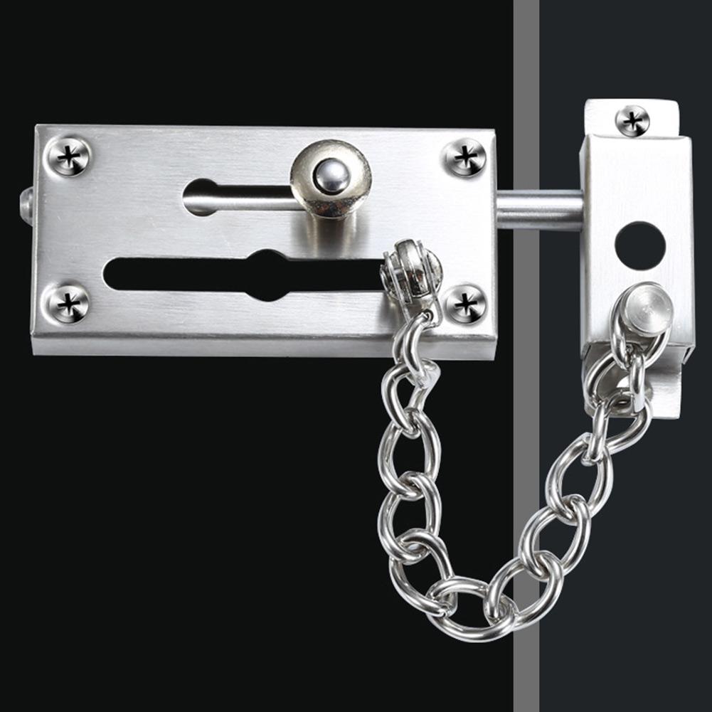 Stainless Steel Door Chain Lock Bolt for Entrance and Apartment Doors Offering Enhanced Security and Child Safety Features