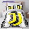 Set Copripiumino Trapuntato Juve Federa Federe Decorazione Casa Regalo di Compleanno (1 * copripiumino + 2 * federa, senza nucleo)