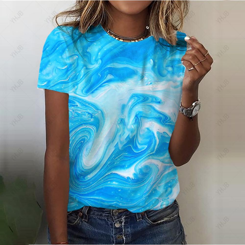 Sexy T-shirt for Women, Fashionable Leopard Print Casual Shorts, Girls Sleeve T-shirt, Beautiful Street T-shirts, Round Neck T-shirt for Women