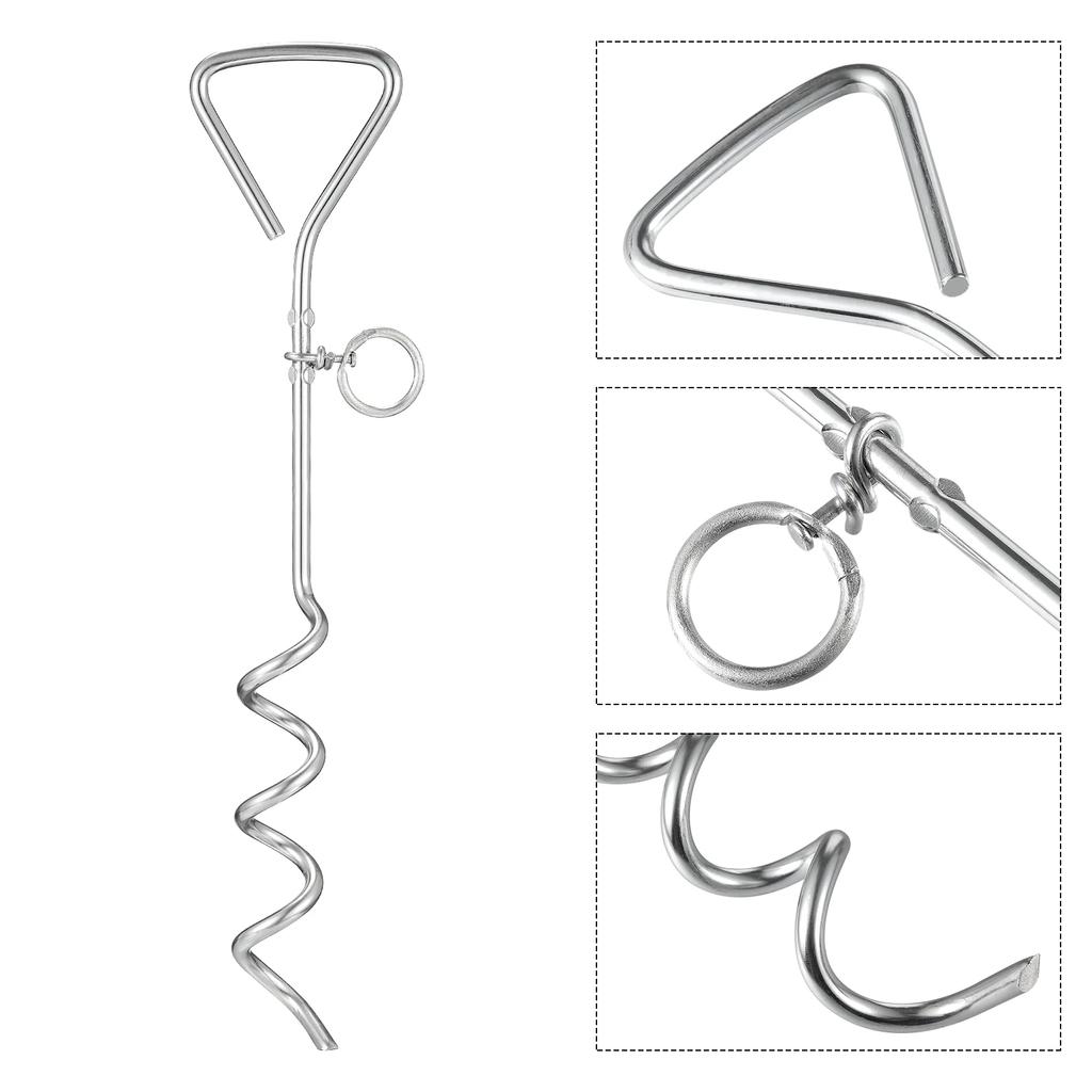 Dog Tie Stake Out Large Dogs Stakes Fixed Pile Ground Leash Iron Cable Heavy Duty