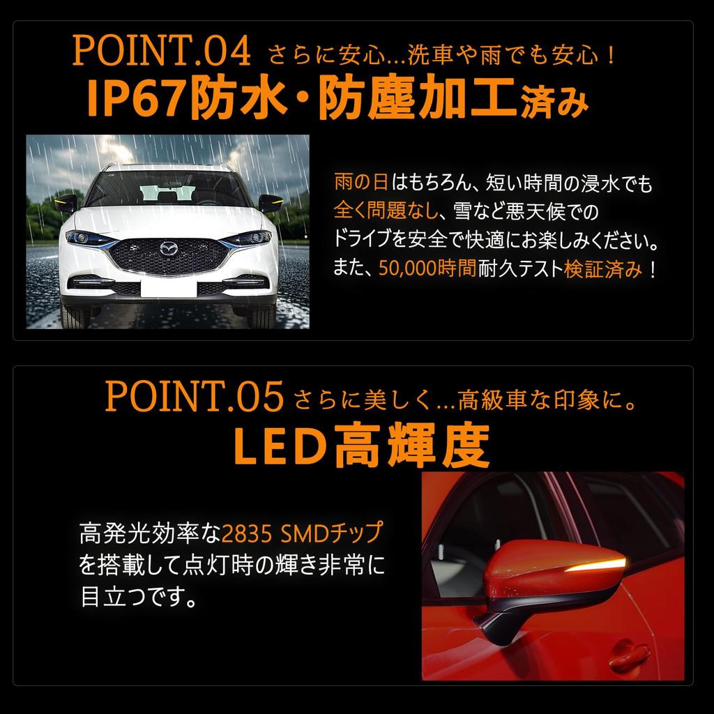 Mazda CX-3 2016-2018 CX-4 2017-2018 CX-5 KE 2016 Flowing Turn Signal Door Mirror Turn