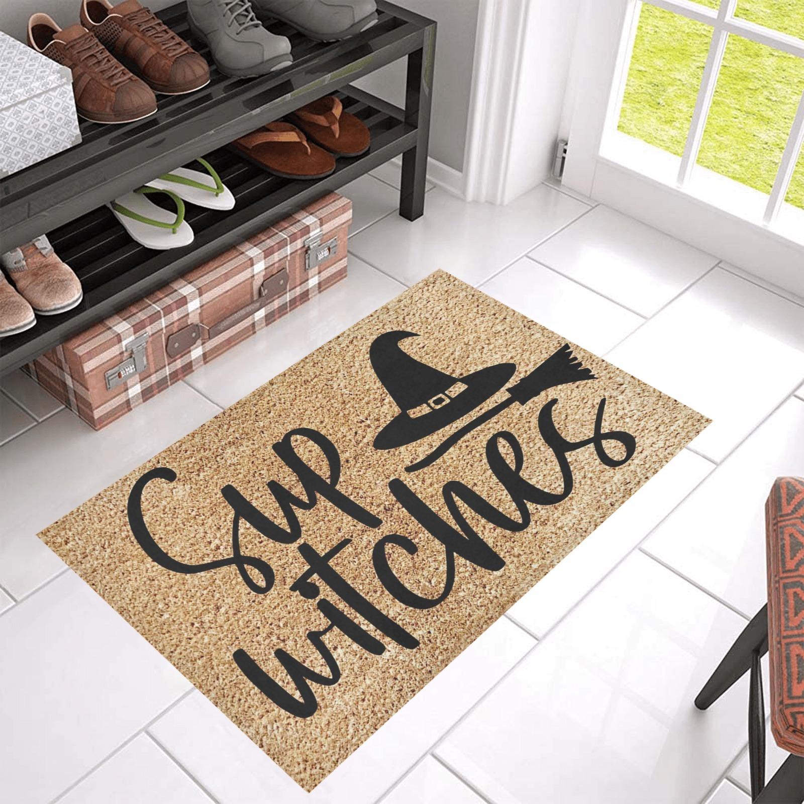 Sup Heksen Deurmat Antislip Rubberen Vloermat Halloween Welkomstmat voor Buiten Entree Keuken Badkamermat 30x18 inch 18x30inch