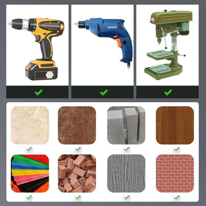 Special Crooked Tip Eccentric Drill Bit Set Drills Concrete Masonry Metal Glass