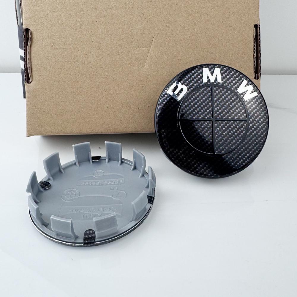 BCGRR1 Mini 4Pcs 56mm 68mm Wheel Center Caps for BMW 50th Anniversary M Power Carbon Fiber Rim Hubcap Emblem E46 E90 F10 F30 G20 X5