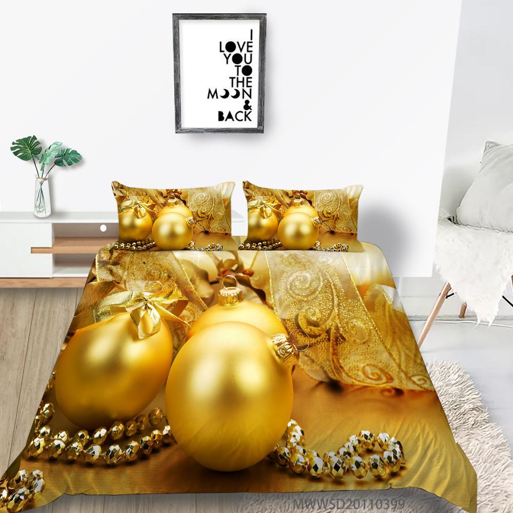 

Пододеяльник Наволочка Набор из трех предметов Рождественский подарок Цифровая печать Полиэстер EU single 135*200