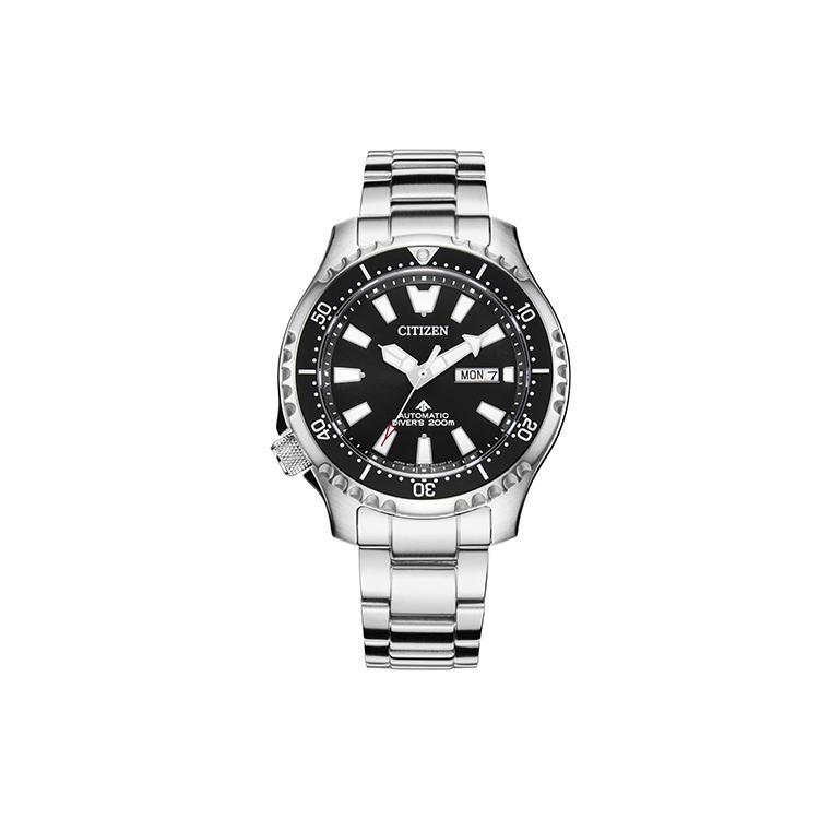 Citizen Orologio da polso da uomo/donna Ecology Drive Collection, movimento meccanico, cinturino in acciaio inossidabile, quadrante nera NY0130-83E