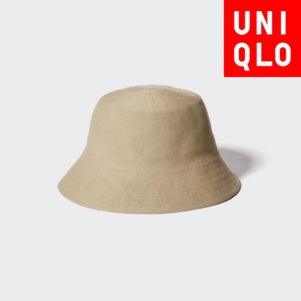 

Uniqlo В язана капелюх-відро Японії з ультрафіолетовим вирізом 32 BEIGE/ONE SIZE