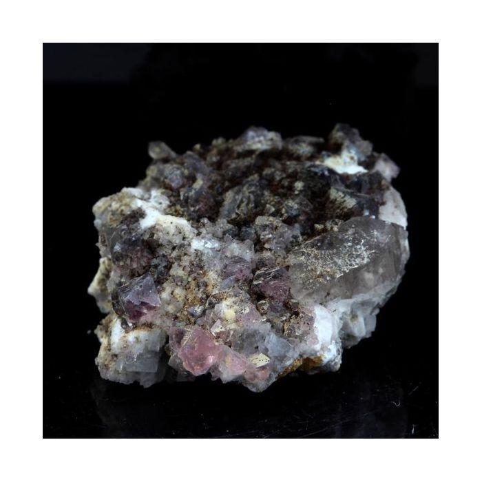 Pierres et Minéraux. Fluorite + Quartz. 96.5 ct. Massif du Mont-Blanc, France.