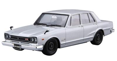 Aoshima Bunka Kyozaisha Model Araba Serisi Nissan PGC10 Skyline 1970 Plastik Model 1/24 No.45 2000GT-R