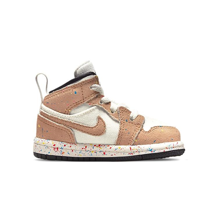 (TD) Air Jordan 1 Mid SE 'Brushstroke Paint Splatter' Baby DA8012-100