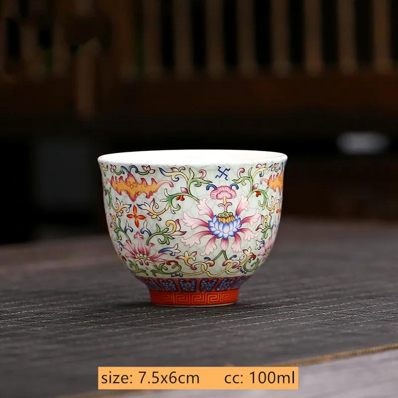 Jingdezhen Blue and White Porcelain Tea Cup Retro Ceramic Master Cup Traditional Tea Set Accessories Portable Tea Bowl