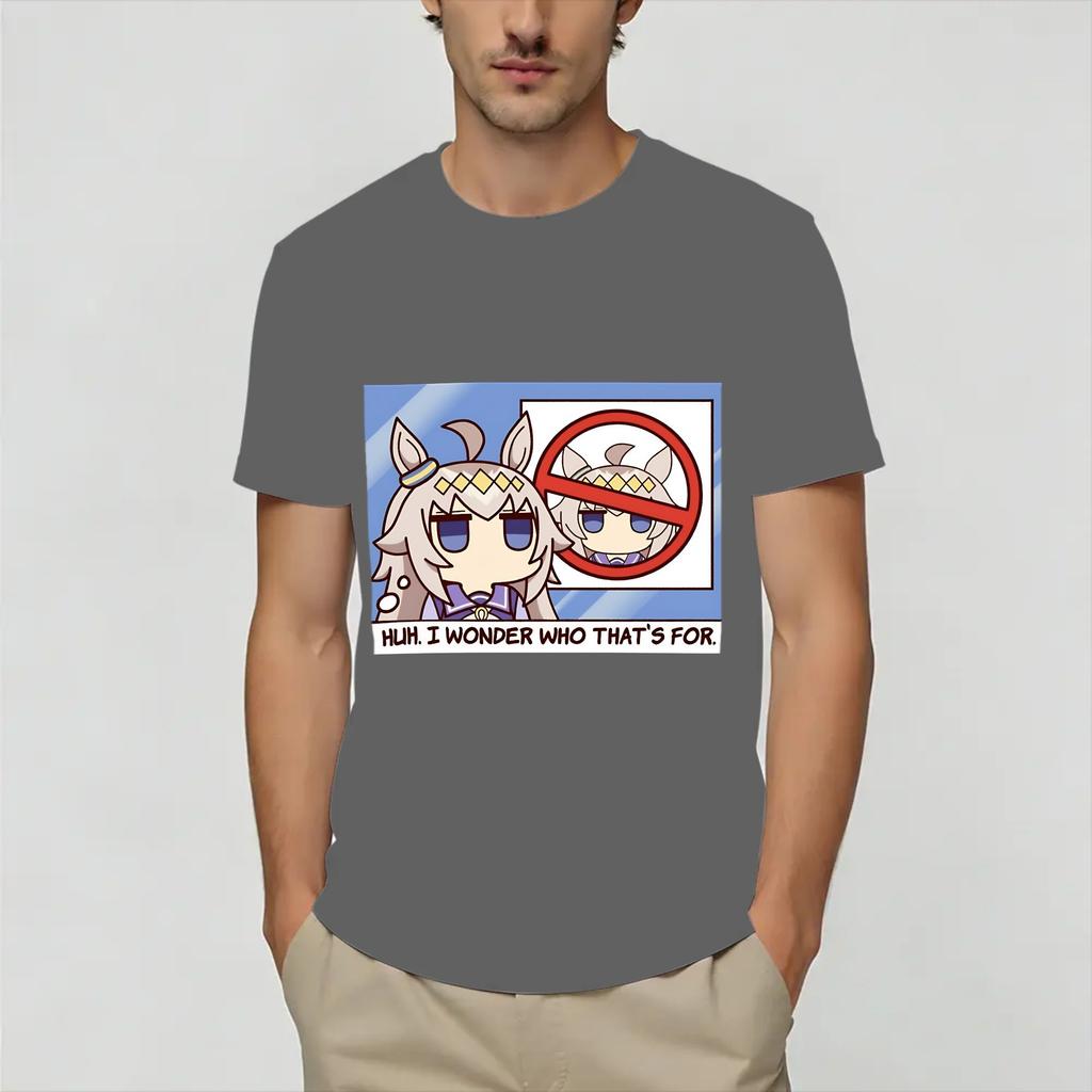 Uma Musume Oguri Cap Unisexs T Shirt Novelty Tee Shirt Short Sleeve O Neck TShirts Pure Cotton Original Clothes