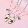 2 Pezzi Metà Cuore di Avocado Collana Migliore Amico Regalo Bestie Set Collane Amicizia Avocado Cuore Catena Clavicola Regolabile