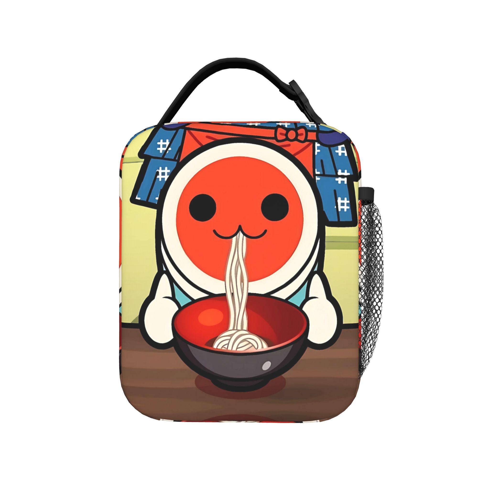 Taiko no Tatsujin Sac à Déjeuner Boîte à Lunch Scolaire Vintage Design Graphique Sac Glacière Isotherme Portable One Size
