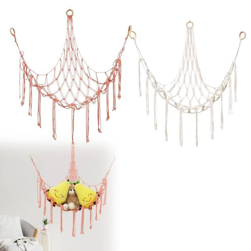 Hammock Kids Toy Cuddly Soft Doll Storage Triangle Mesh Net Decoration Bedroom