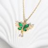 Butterfly Pendant Necklace for Women Golden Stainless Steel Clavicle Choker Wedding Party Daily Wear Jewelry Accessories