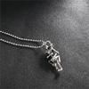 Jewelry Black Hugging for Men Fashion Stainless Steel Double Skeleton Skull Skull Pendant Necklace