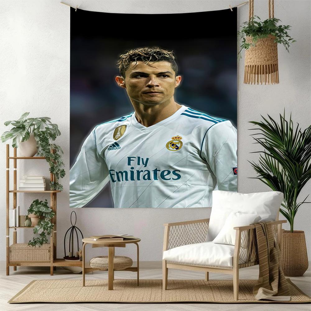 Cristiano Ronaldo Nástěnná dekorace Gobelín Umění Pro památku mazlíčka Narozeniny Svatba Pozadí pro párty Rodinný dárek