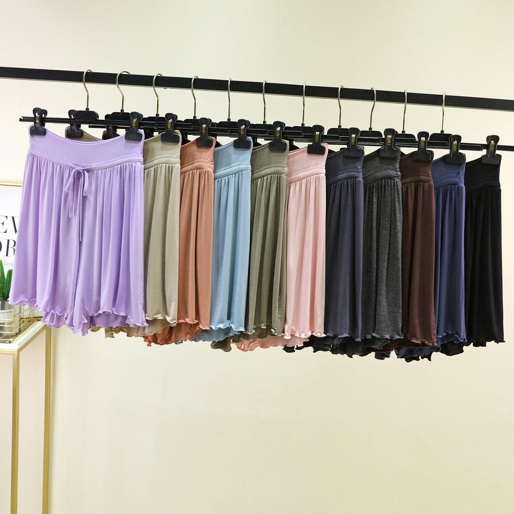 Women's Modal High-Waisted Lace-Up Summer Pajama Shorts
