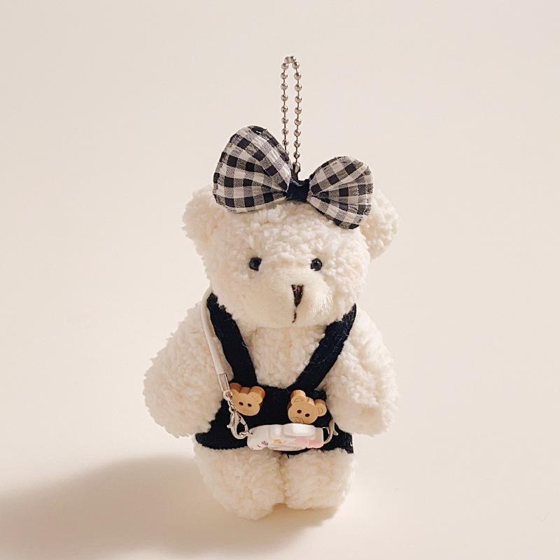 Tas Hanger Nieuwe Hanger Zoet Schattig Pluche Beer Pluche Hanger Valentijnsdag Cadeau Voor Meisjes Pluche Pop Teddybeer Tas Hanger beige