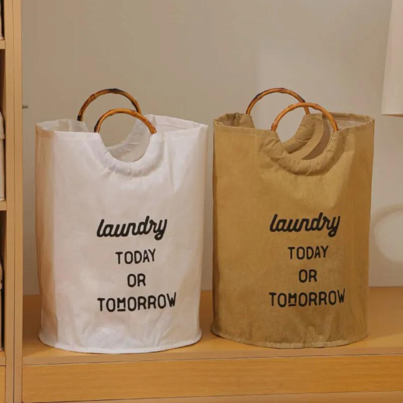 Dirty Clothes Basket For Household Use Portable Hand-Held Laundry Changing Storage Basket Foldable Thick Waterproof Clothes And Miscellaneous Items