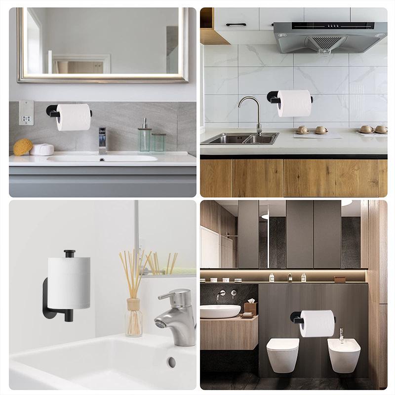 Nail-Free Wall-Mounted Stainless Steel Toilet Paper Holder