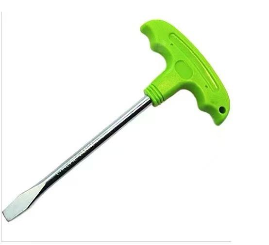 

Компактная Т-образная отвертка с плоской головкой и лезвием 10 мм – Эргономичная черно-синяя рукоятка для быстросъемных площадок, штативов для камер зелёный