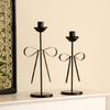 Bowknot Iron Taper Candle Holders Candlestick Holders Decorative Candle Stand for Wedding,Dining Table,Home Decors