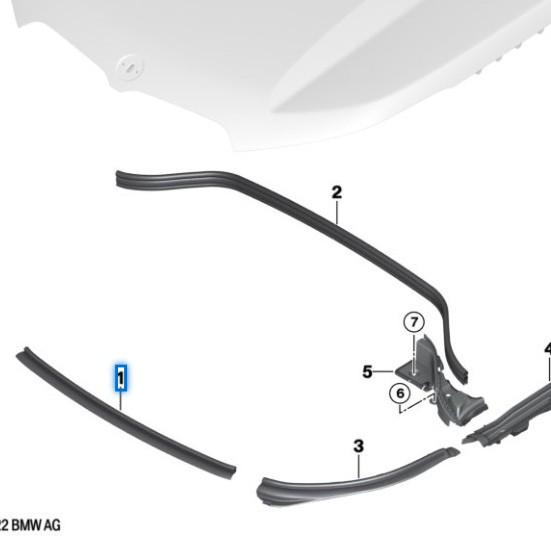 BMW X1 U12 Hood Seal Strip