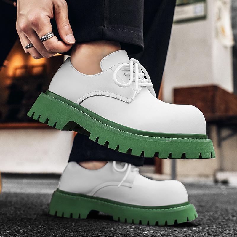 Fashion Designer style trendy men's and women's high-quality leather shoes  White men and women outdoors party Shoes Thick bottom