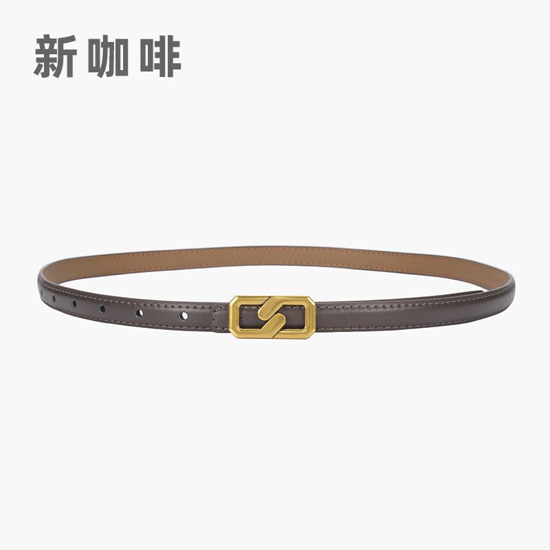 Ladies Thin Belt Simple Belt Women'S Decorative Suit Summer Dress Retro Buckle