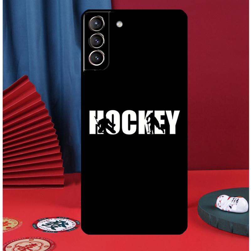 Ice Hockey Puck Phone Case For Samsung Galaxy S25 Ultra S9 S10 S20 S21 FE S22 S23 Plus S24 Ultra Back Cover
