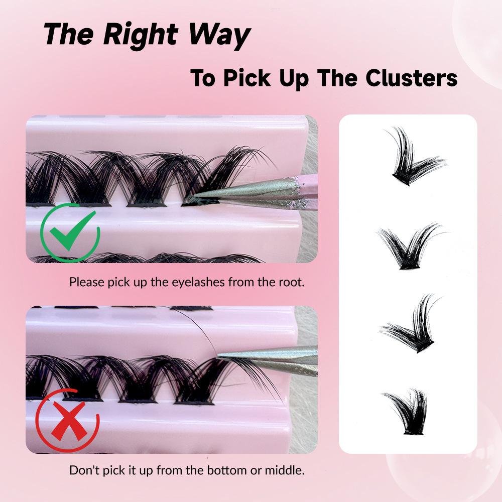 DIY self-grafting eyelashes curly fox segmented thick new natural false eyelashes