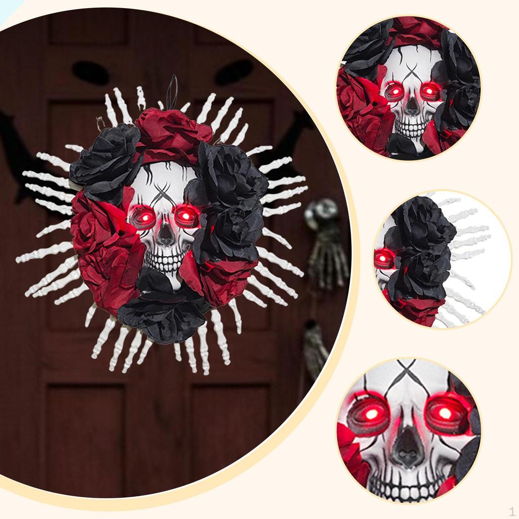 Halloween Wreath for Front Door Artificial Garland Bedrooms Living Rooms