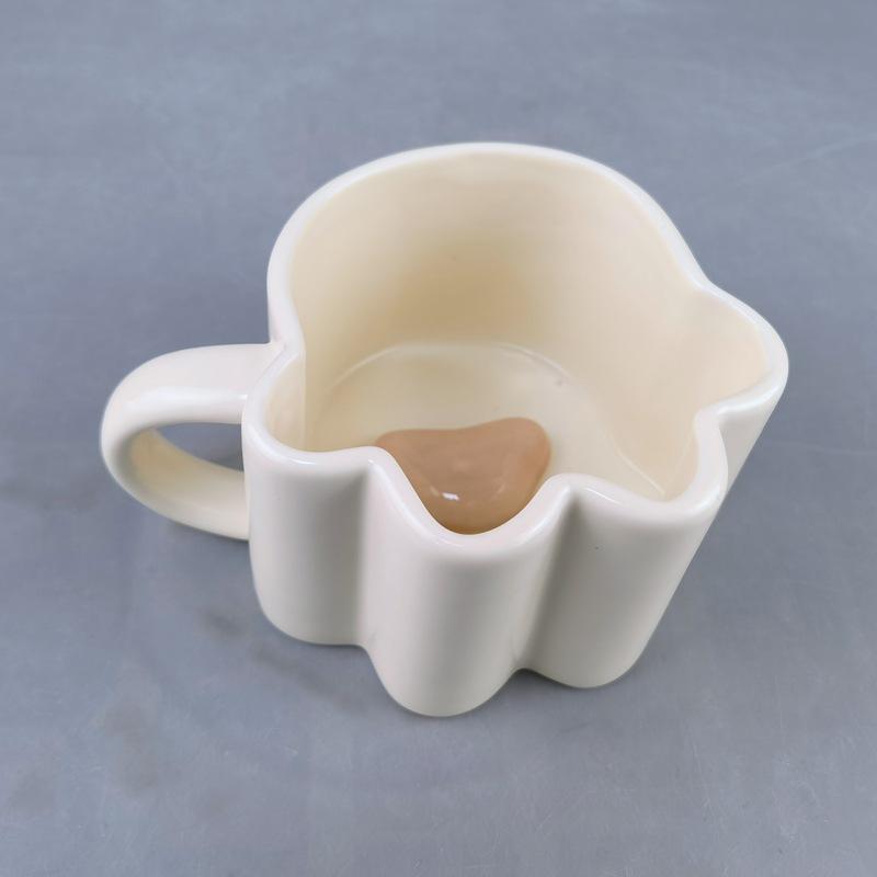 Creative Simple Cartoon Rabbit Cat Paw Mug Office Household Female Coffee Cup Drinking Ceramic Cute Cup
