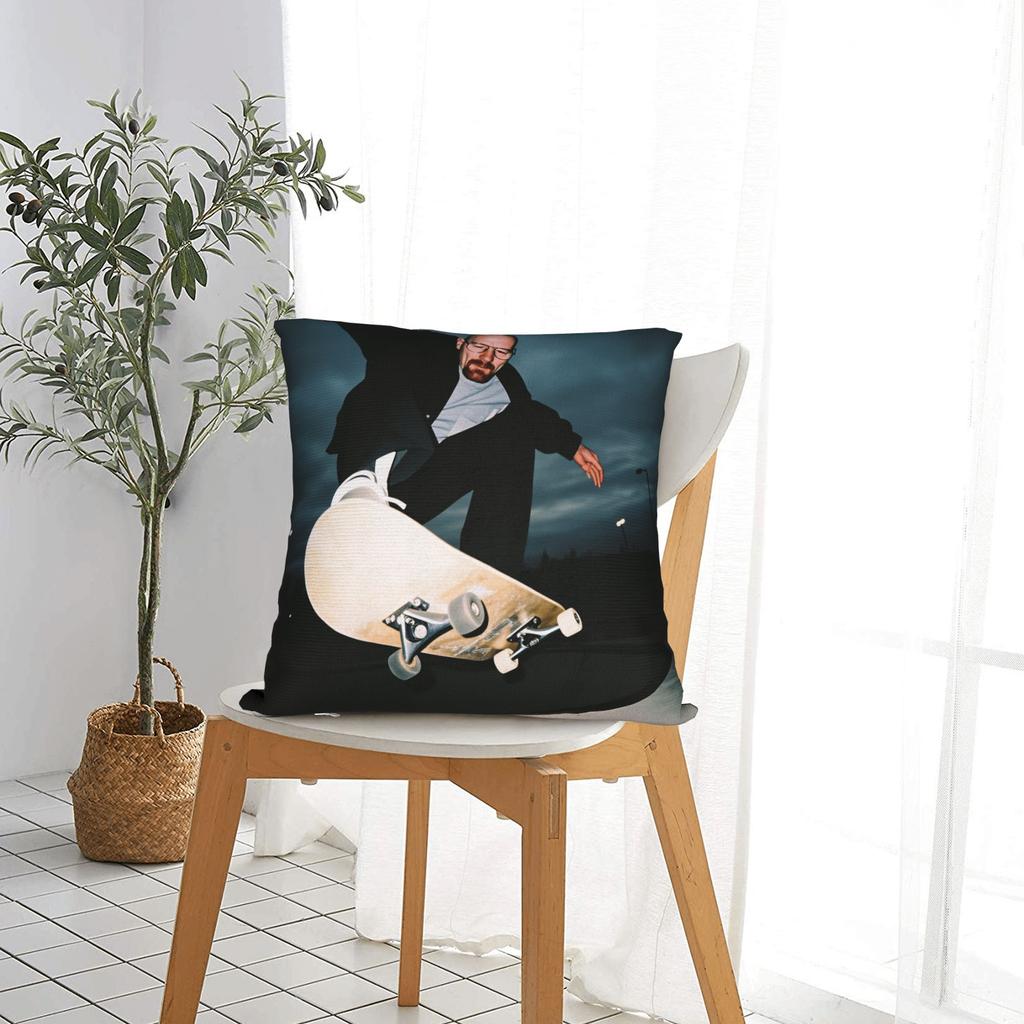 Walter White Meme Skateboard Pillow Case  Print Pillow Cover Morden Pillowcases For Living Room Chair