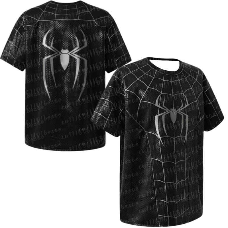 Superhero Short Sleeved Sports T-shirt Breathable Quick Drying Movie Themed Character Printed Top for Home Matching