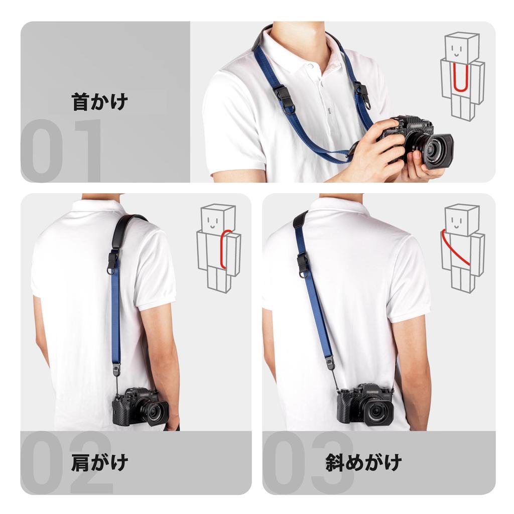 JJC Camera Neck Strap for Nikon COOLPIX Z50 Z6 Fuji Panasonic Lumix Leica Q3 RX1R A7III Mirrorless and Compact SLR Cameras Strap/Shoulder P1100, Z5II,