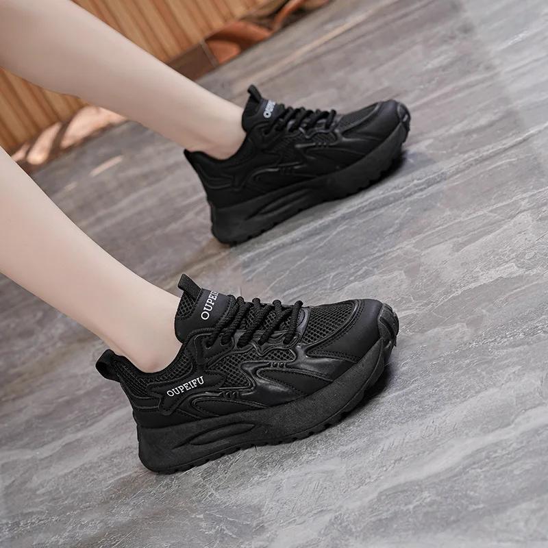 2025 Summer  New Outdoor Casual Sports Shoes Korean Edition Street Sneakers Height Increasing Casual Shoes Zapatillas De Deporte