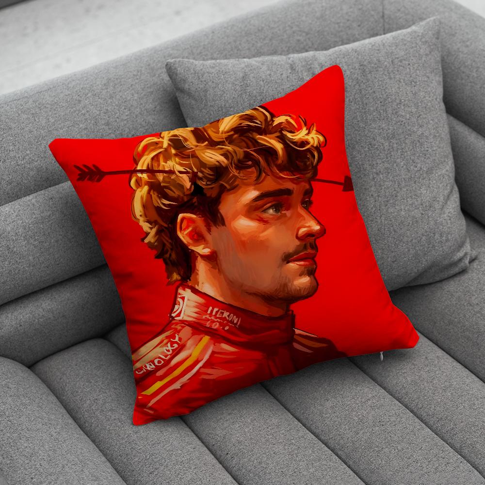 F1 16 CCharles LLeclerc Pillow Case Soft Cushion Cases for Farmhouse Sofa Decor Home Decorations and Protector