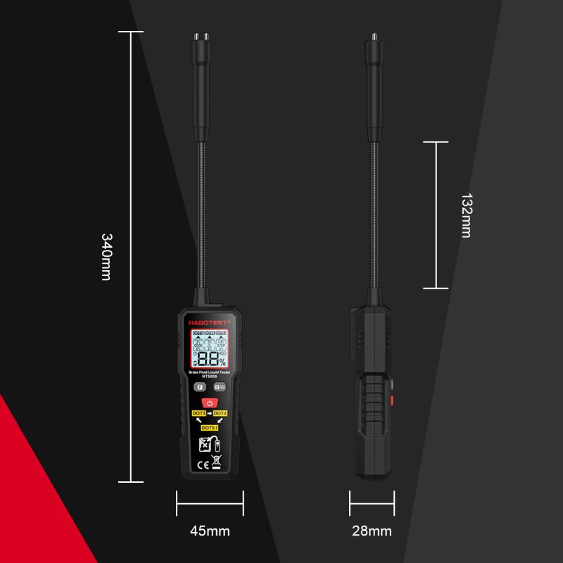 Digital Brake Fluid Tester Auto Car Brake Oil Moisture Detector Tester For Dot3/Dot4/Dot5.1 With Backlight Flexible Probe