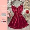 Plus Size Women's Mid-Length Silk Print Pajama Dress - Summer Pullover Nightwear